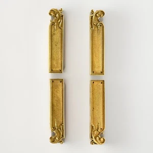 French Victorian Brass Plates Push Door ,Finger Plates,Door Hardware X 4 - Bild 1 von 7