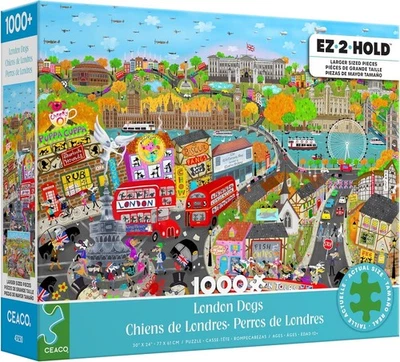 Ceaco - London Dogs - 1000 Larger Sized Piece Jigsaw Puzzle  - Image 1 of 4