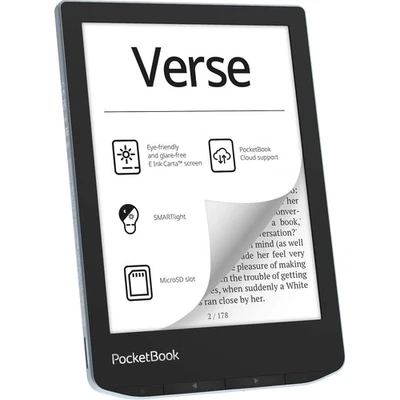 PocketBook Verse bright blue 6" E Ink Carta 758 × 1024 1500 mAH 8GB WiFi PB629 - Image 1 of 4
