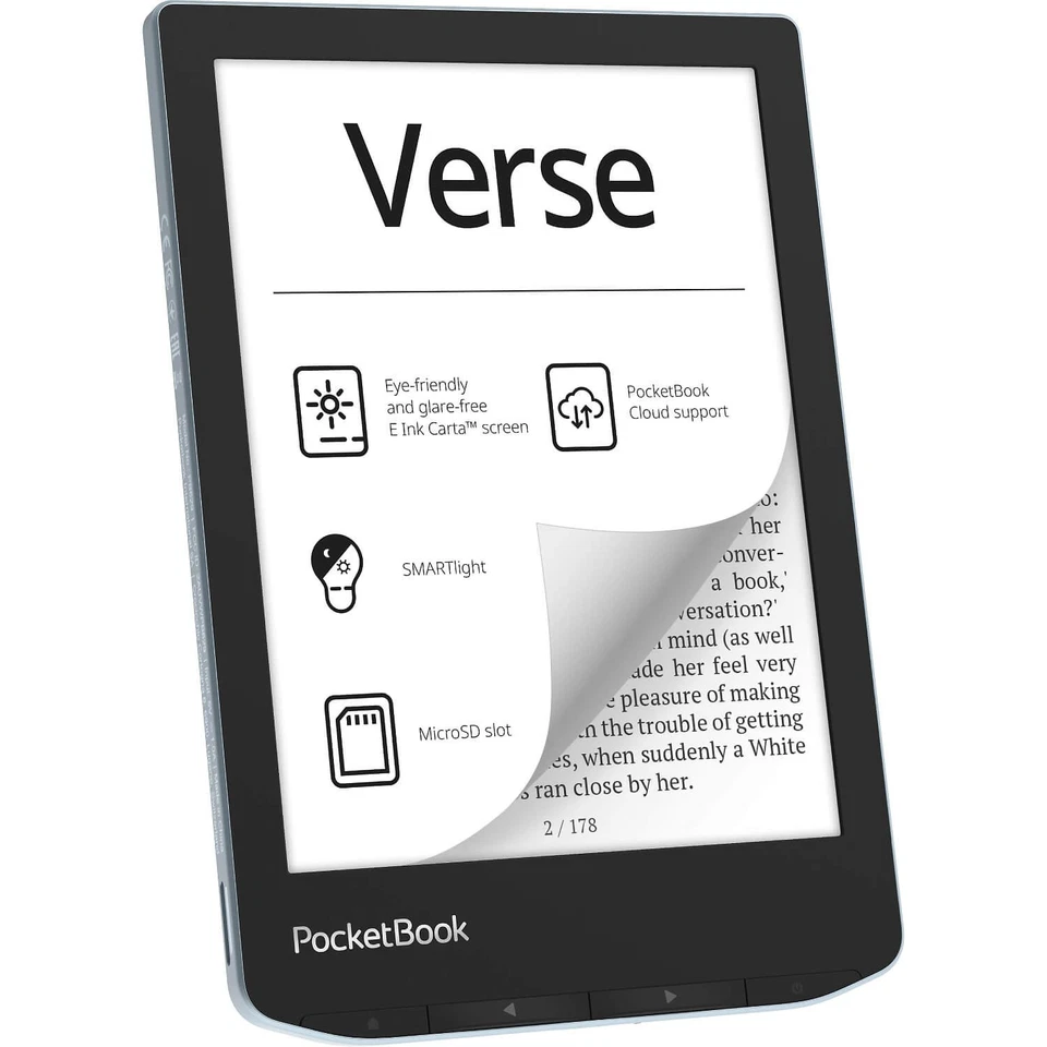 PocketBook Verse bright blue 6" E Ink Carta 758 × 1024 1500 mAH 8GB WiFi PB629 - Image 1 of 4