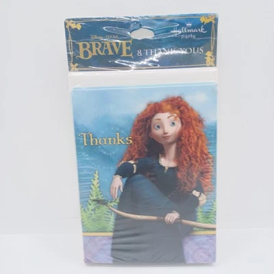Brave Movie Disney Princess Merida Kids Birthday Party Thank You Notes Cards 8ct - Image 1 of 4