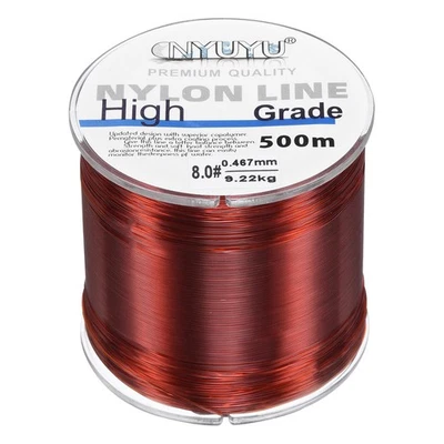 547Iarde/1640FT Nylon Filo Pesca Lenza,20Lb Monofilamento Corda Filo,Vino Rosso - Immagine 1 di 4