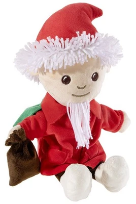 HEUNEC PLÜSCH Kuscheltier Sandmann rot/weiß 36 cm Sandmännchen Plüschtier