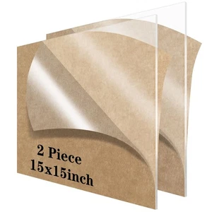 Lesnlok 2 Stück 15 x 15 Acrylglasplatte 1/8 stark 3 mm Plexiglasplatte, für Sig... - Bild 1 von 6