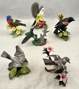 Lot 5 LENOX Fine Porcelain Bird Figurines ~ Excellent - Picture 1 of 8