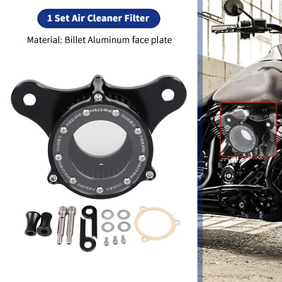Filtro de admisión de filtro de aire negro con accesorios para Harley Electra Tri Glide FLHT Foto 1 de 4