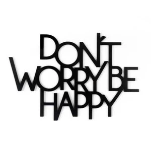 Scritta Don't Worry be Happy Scritta arredo casa Scritta da appendere Declea - Picture 1 of 33