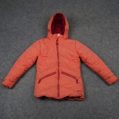 Chaqueta Marmot Niñas Mediana Rosa Melocotón Puffer Aislado Abrigo de Invierno Val D Sere M Foto 1 de 4