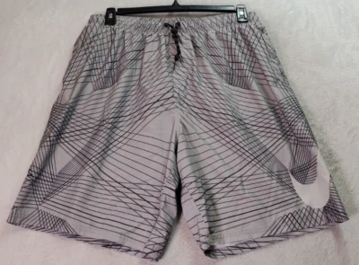 Nike Board Shorts Mens 2XL Gray Polyester Pockets Elastic Waist Logo Drawstring - Image 1 of 4
