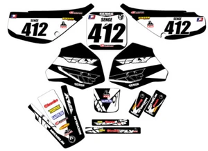 1985-2000 XR 80 13 FLY Black Senge Graphics Kit Compatible with Honda - Picture 1 of 10