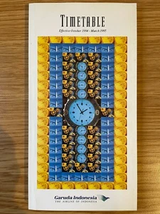 GARUDA INDONESIA AIRLINES TIMETABLE April - October 1994 SCHEDULE - Picture 1 of 1