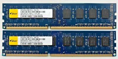 Elixir 8GB (2x4GB) DDR3 M2F4G64CC88D7N-DI 1Rx8 PC3L-12800U-11-12-B1 1600 #RX143 - Bild 1 von 2