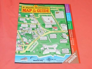 St. Augustine Sightseeing Travel Map and Guide Brochure Florida Beach 2024-2025 - Picture 1 of 1
