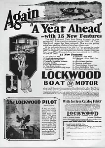 Anuncio impreso original Lockwood Ace & Pilot motor fueraborda Lockwood 1927 - Imagen 1 de 1