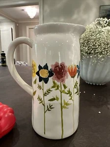 Rae Dunn Mother’s Day Artisan Collection Magenta Pitcher 9” Tall NEW Flowers - Picture 1 of 9