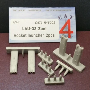 CAT4 R48008 LAU-33 EE. UU. Zuni lanzacohetes (2 piezas), juego de resina a escala 1:48 - Imagen 1 de 10