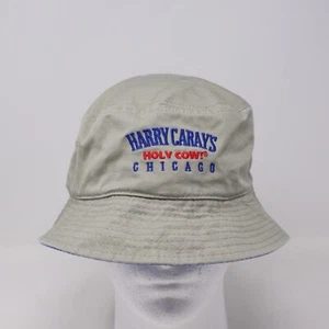 Cappello vintage Harry Caray's of Chicago Bucket Kick 10 Holy Cow ristorante - Foto 1 di 8