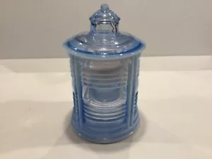 Elegante tarro de caramelo opalesante náutico Duncan Miller de vidrio con tapa - Imagen 1 de 10