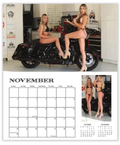 2026 V-TWIN VIXENS BIKER CALENDAR Sexy Dream Girls & Harley Motorcycles USA H-D - Picture 1 of 10