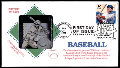 1998 First World Series of 1903 FDC Celebrate the Century w/ Hologram RKA Cachet - Image 1 of 2