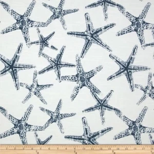 Estampados Premier Sea Friends Premier Azul Marino Tela Slub Algodón 54" ancho x 33" - Imagen 1 de 4