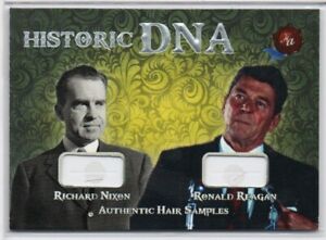 2022 Historic Autograph Prime RICHARD NIXON RONALD REAGAN DNA Hair Relic /220