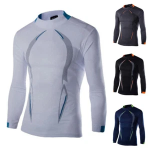 Men's Rash Guard Shirts Quick Dry Swim Shirts Protection UV T-Shirts Long Sleeve - Picture 1 of 16