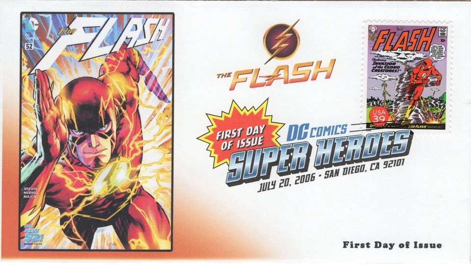 AO-4084p-1, 2006, DC Comics Super Heroes, Flash Cover, FDC, Add-on Cachet. Digit - Image 1 of 1