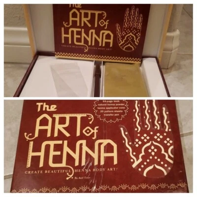Kit Arte de la Henna - Crear hermoso arte corporal: Atif Toor 64 pg libro Henna y más Foto 1 de 4