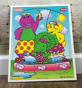 Vintage Barney & Friends Wooden Tray Puzzle - Bild 1 von 1
