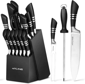 17Messerset mit Messerblock Set 17 teilig, Profi Kochmesser Edelstahl, inklusive - Bild 1 von 4