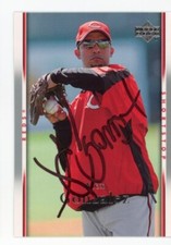 SIGNED BASEBALL CARD AUTO UPPER DECK UD 2007 ALEX GONZALEZ CINCINNATI REDS #629