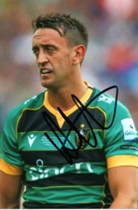 NORTHAMPTON SAINTS & ENGLAND RUGBY: ALEX MITCHELL SIGNED 6x4 ACTION PHOTO + COA - Bild 1 von 1