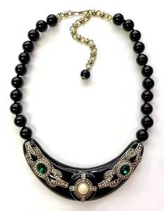 HSN Heidi Daus "Casual Chic" Beaded Collar Drop Necklace - Picture 1 of 8