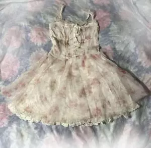 LIZ LISA Floral Mini Dress Camisole Tulle Women's Size M With Tag From Japan - Picture 1 of 17