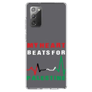 Clear Case for Galaxy Note My Heart Beats for Palestine - Picture 1 of 7