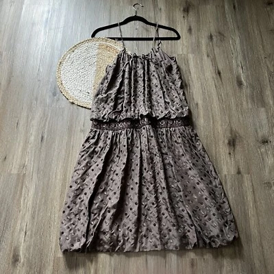 MAX AZRIA Collection 100% Silk Balloon Hem Sleeveless Dress - Image 1 of 4