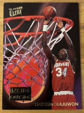 1993-94 Fleer Ultra Inside Outside Hakeem Olajuwon Insert Card 6 Houston Rockets