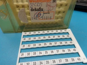 6 BLATT 5189,6 DEK 6 FWZ 31-40 5 x 6 mm KLEMMENMARKIERER 0518960031 WEIDMÜLLER - Bild 1 von 1