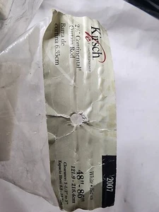 NEW   Kirsch 48"- 86" 2-1/2" Curtain Rod R725.025   *FREE SHIPPING* White - Picture 1 of 3