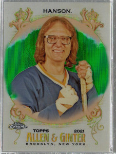 2021 Topps Allen and Ginter Chrome Green Refractors #275 Dave Hanson /99