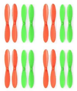 Heli-Max 1Si Orange Green Propeller Blades Propellers Props 4 Pack - Picture 1 of 2