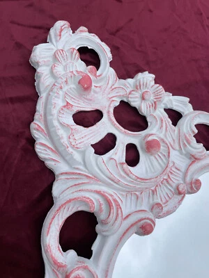 Esclusivo Specchio Muro IN Stile Barocco Ovale Rosso We 50X76 Wanddeko Antico - Immagine 1 di 3