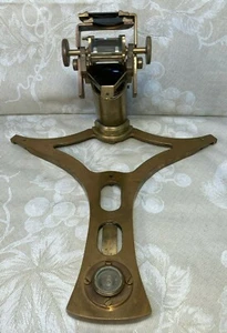 Antique Brass Azimuth Mirror Early 1910s Kelvin Bottomley & Baird Ltd No Case - Picture 1 of 12