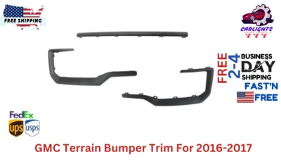 Fits GMC Terrain Bumper Trim For 2016-2017 Rear Left & Right Side Set 3pc - Image 1 of 4