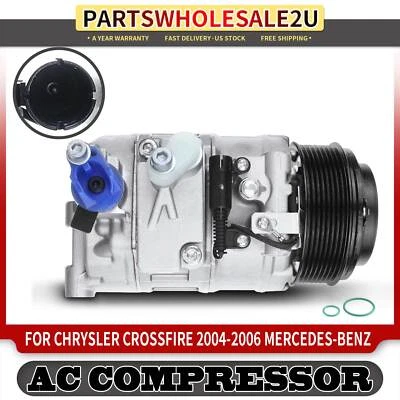 Compressor CA com embreagem para Mercedes-Benz SLK230 SLK32 AMG Chrysler Crossfire - Imagem 1 de 4