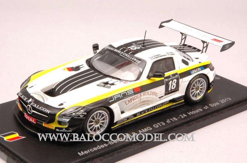 Modellino auto scala 1:43 Spark MERCEDES SLS GT3 24H SPA 2013 racing modellismo - Immagine 1 di 1
