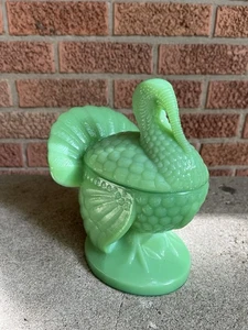 Martha Stewart L.E. Smith Jadeite Covered Turkey Dish NICE - Picture 1 of 5