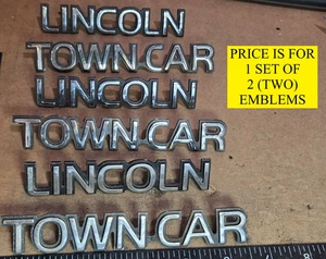 1 SET OF 2 LINCOLN TOWN CAR EMBLEMS 5.5" + 4.7" {6126} - Picture 1 of 9