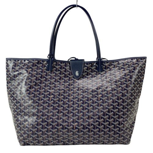 Borsa tote originale GOYARD Saint Louis GM in pelle di tela rivestita marina